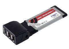 FireWire USB 2 ExpressCard|34 (2 FireWire + 1 USB)