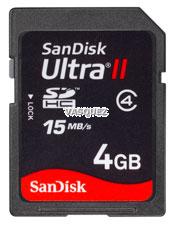 SD Ultra II 4 GB 15MB/s